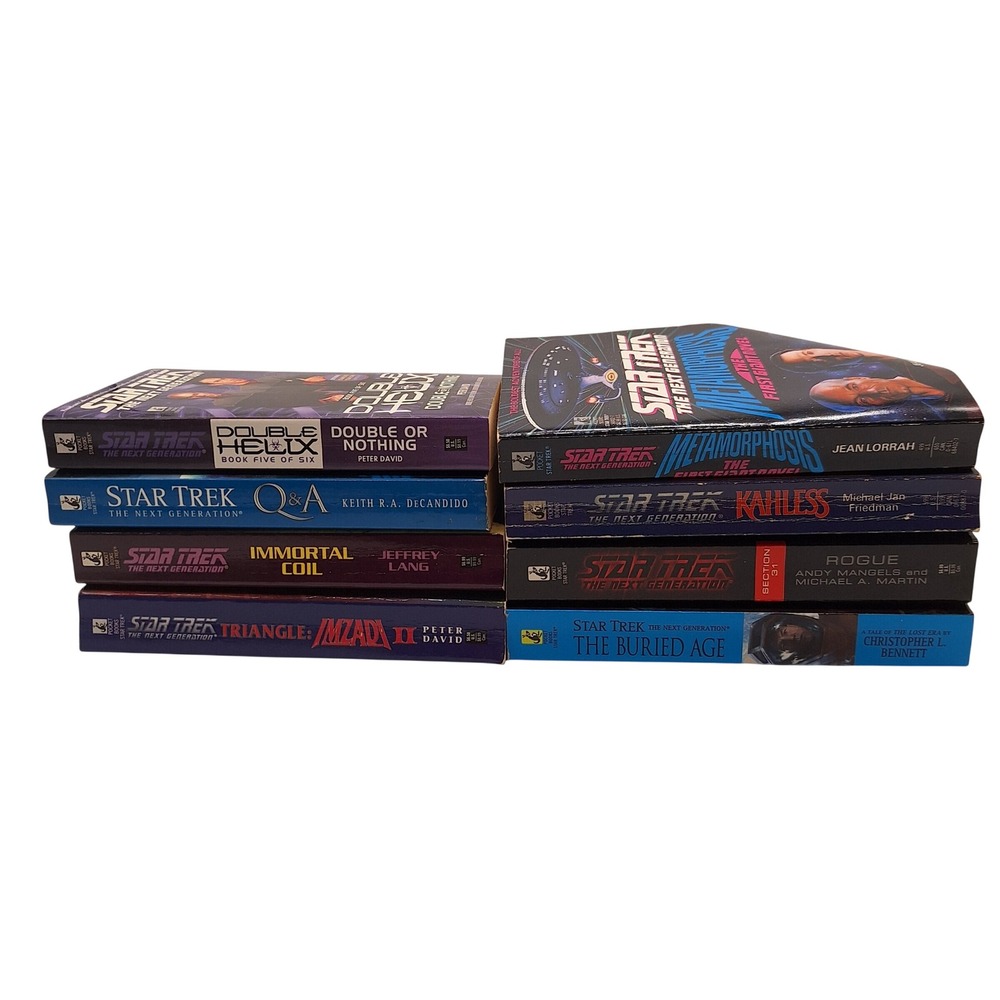 Star Trek The Next Generation Paperback Book Lot of 8 Imzadi II Kahless Q&A TNG